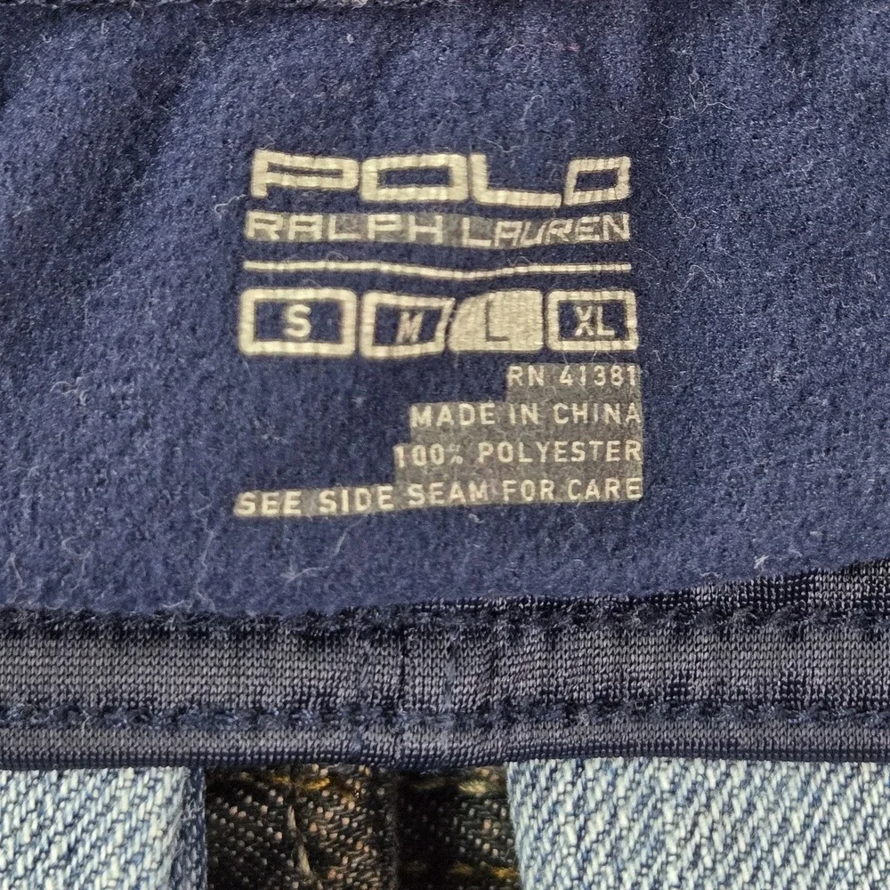 Polo Ralph Lauren Men Activewear Pants L Navy Embroidered Track Fleece